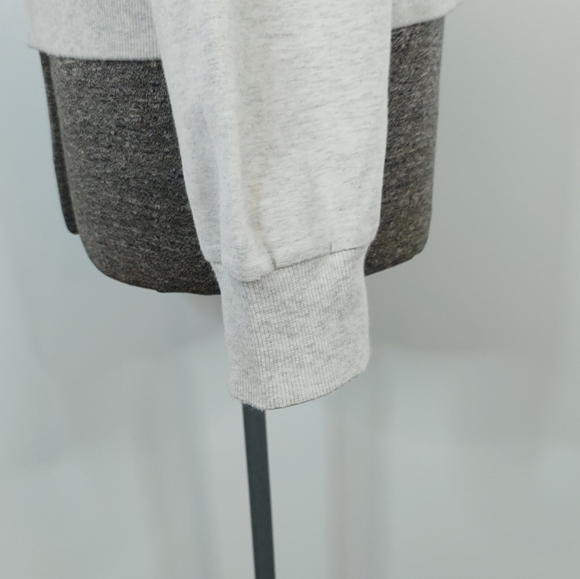 Banana Republic ivory & gray heathered lightweight zip up jacket - Picture 10 of 15